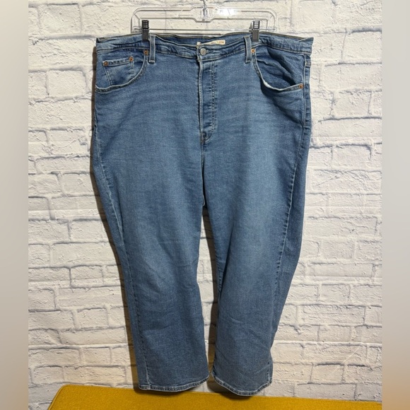 Levi's Denim - Women’s Levi’s Ribcage Straight Ankle Blue Jeans, Size 22W